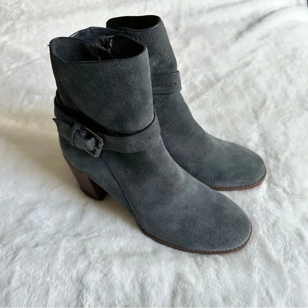 Splendid Women’s Callen Suede Buckle Ankle Bootie Size 9